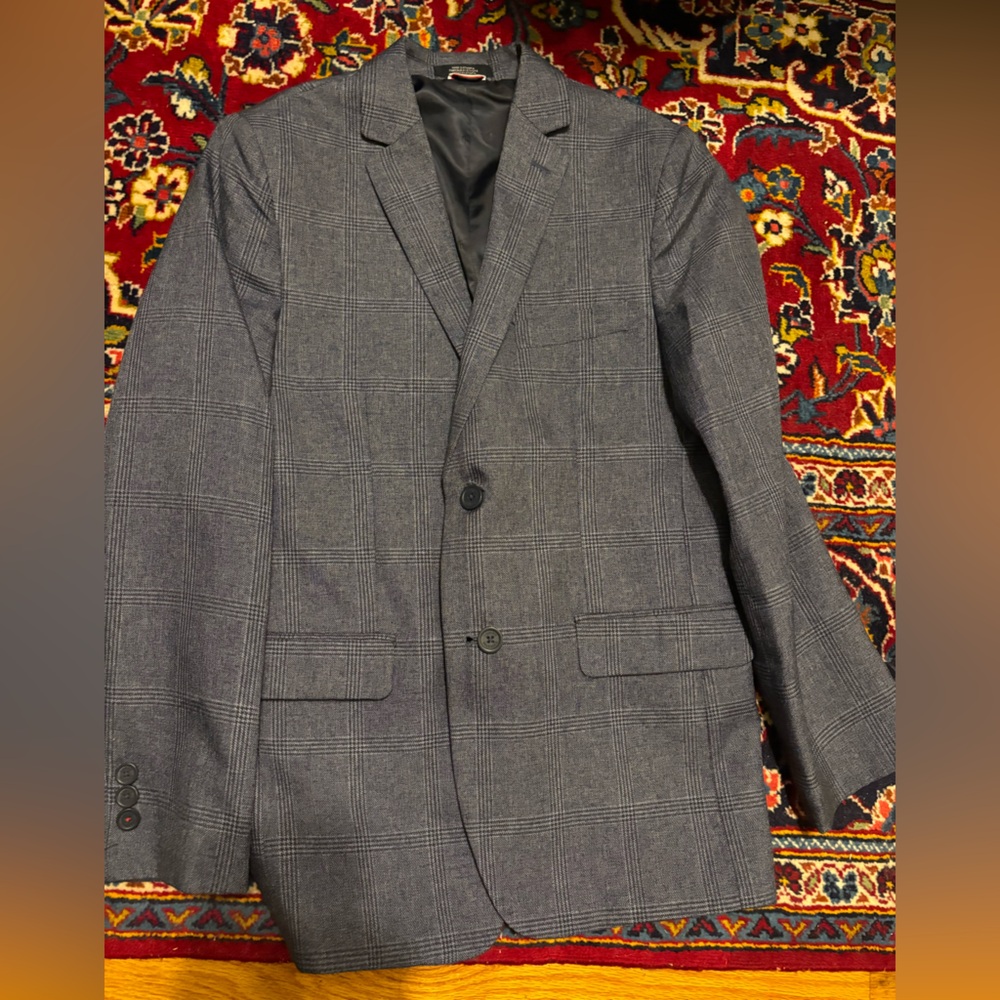 Tommy Hilfiger Charcoal Plaid Blazer
